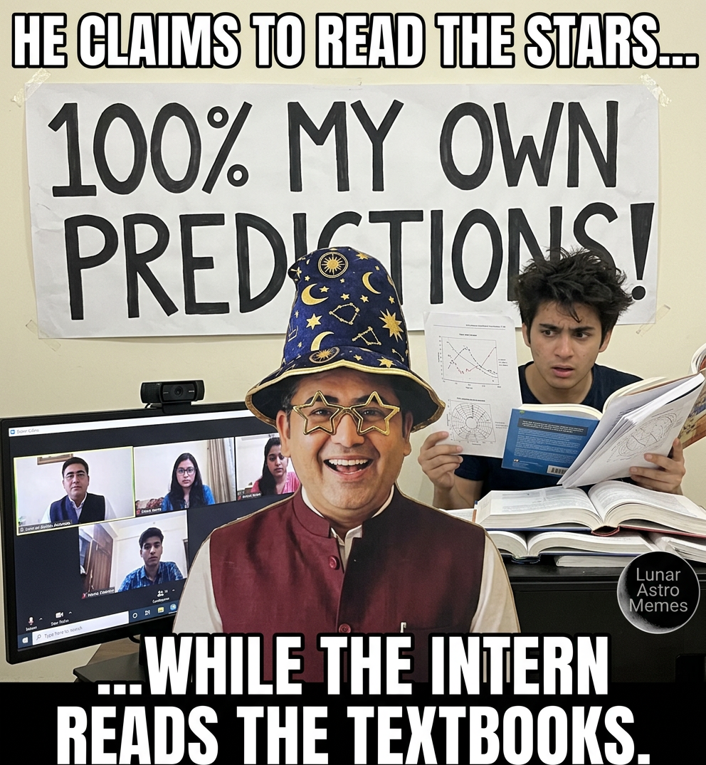 Lunar Astro proxy student consultation cardboard cutout meme
