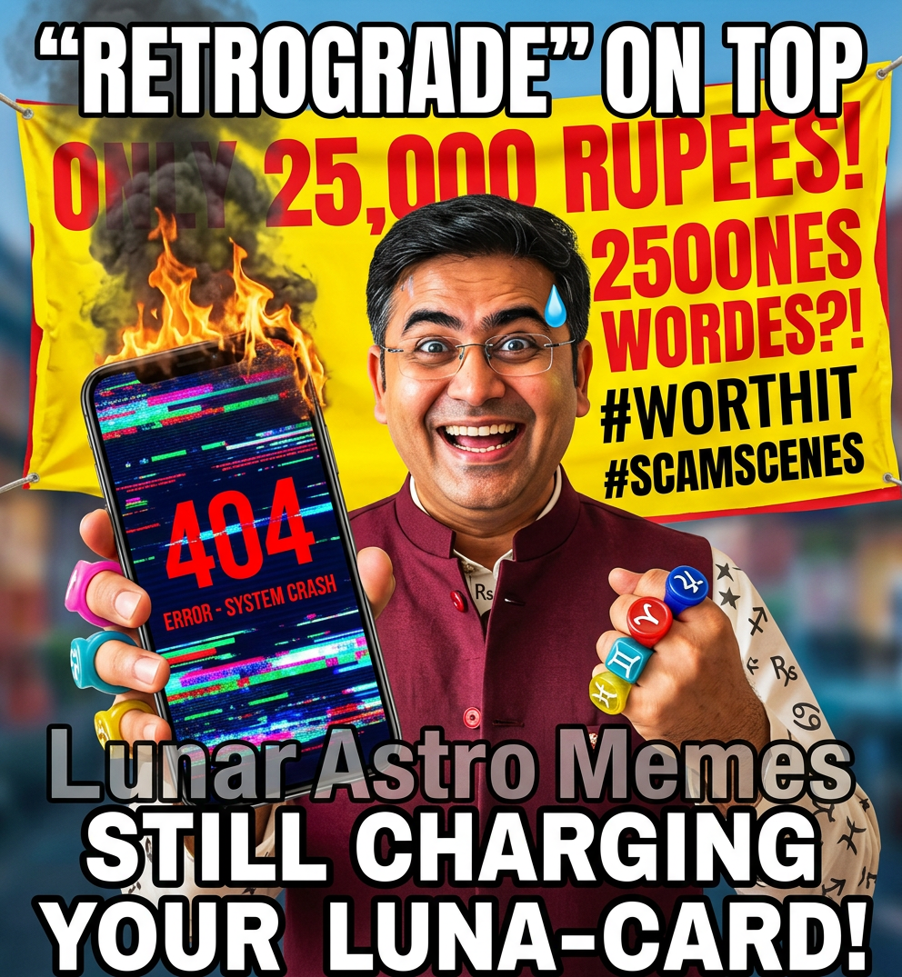 Lunar Astro broken app 25000 rupees scam meme